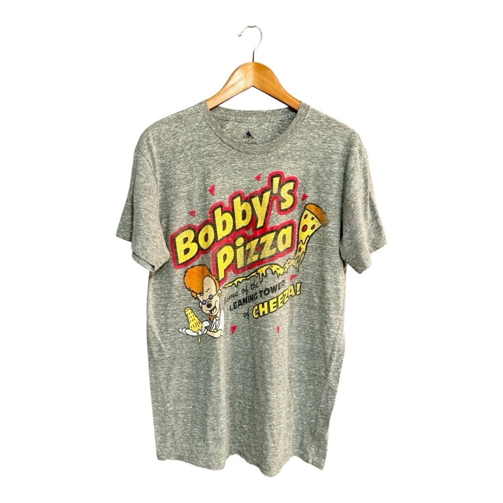 DISNEY “The Leaning Tower Cheeza” Goofy Movie Gray Graphic T-Shirt